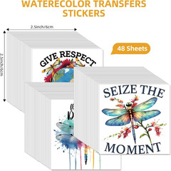 48 Sheets Rub on Transfers for Crafts and Furniture Rub on Transfer Stickers Dec