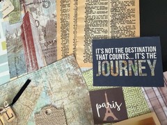 Travel Junk Journal Kit Vintage Ephemera Map Paris Tags Scrapbook Set Paper Pack