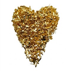 LLY 500 Pieces 8mm Round Brads, Paper Fasteners Metal Brads with Box, Golden