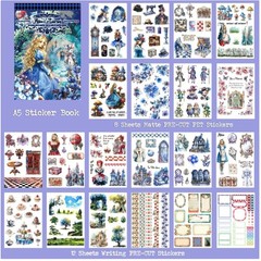 Dual Material Sticker Book – Alice in Wonderland