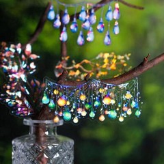 Neon String Lights PET Stickers Decorative Glitter Collage Journals Papercarft