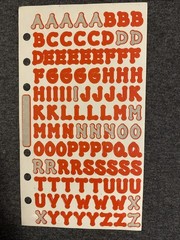 Vintage LETTERS Sticker Sheet Lot PARTIALS – Scrapbook Planner Craft Stickers