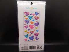 Hello Hobby Themed stickers colorful Glitter hearts 31 stickers