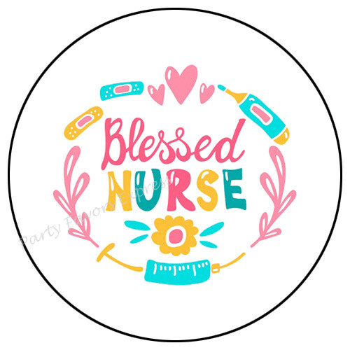 BLESSED NURSE ENVELOPE SEALS LABELS STICKERS PARTY FAVORS