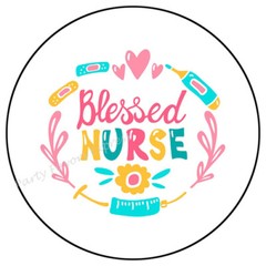 BLESSED NURSE ENVELOPE SEALS LABELS STICKERS PARTY FAVORS