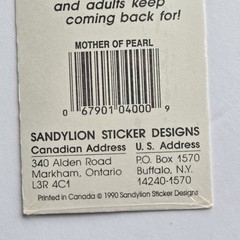 VTG Sandylion Sticker Designs Bears Hurt Wheelchair Mother Of Pearl 1990 NIP