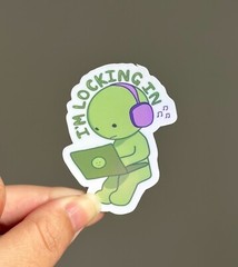 13 Smiski Stickers –Cute Minimal Glow-Inspired Sticker Pack for Journals, Laptop