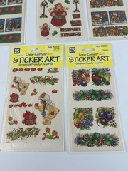 5 Loew-Cornell Sticker Sheets Art Christmas Gardening Fruit Scrapbook NEW