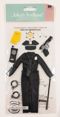 Jolee’s Police Officer Uniform Handcuffs Gun Badge Scrapbooking Stickers