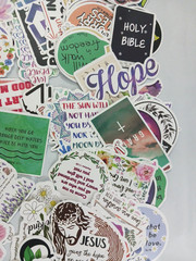 Inspirational Christian Stickers for Water Bottle, Laptop, Bible Verses, 300 pc
