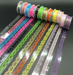 12 Roll DIY Washi Paper Lace Decorative Sticky Paper Masking Tape SELF Adhesive