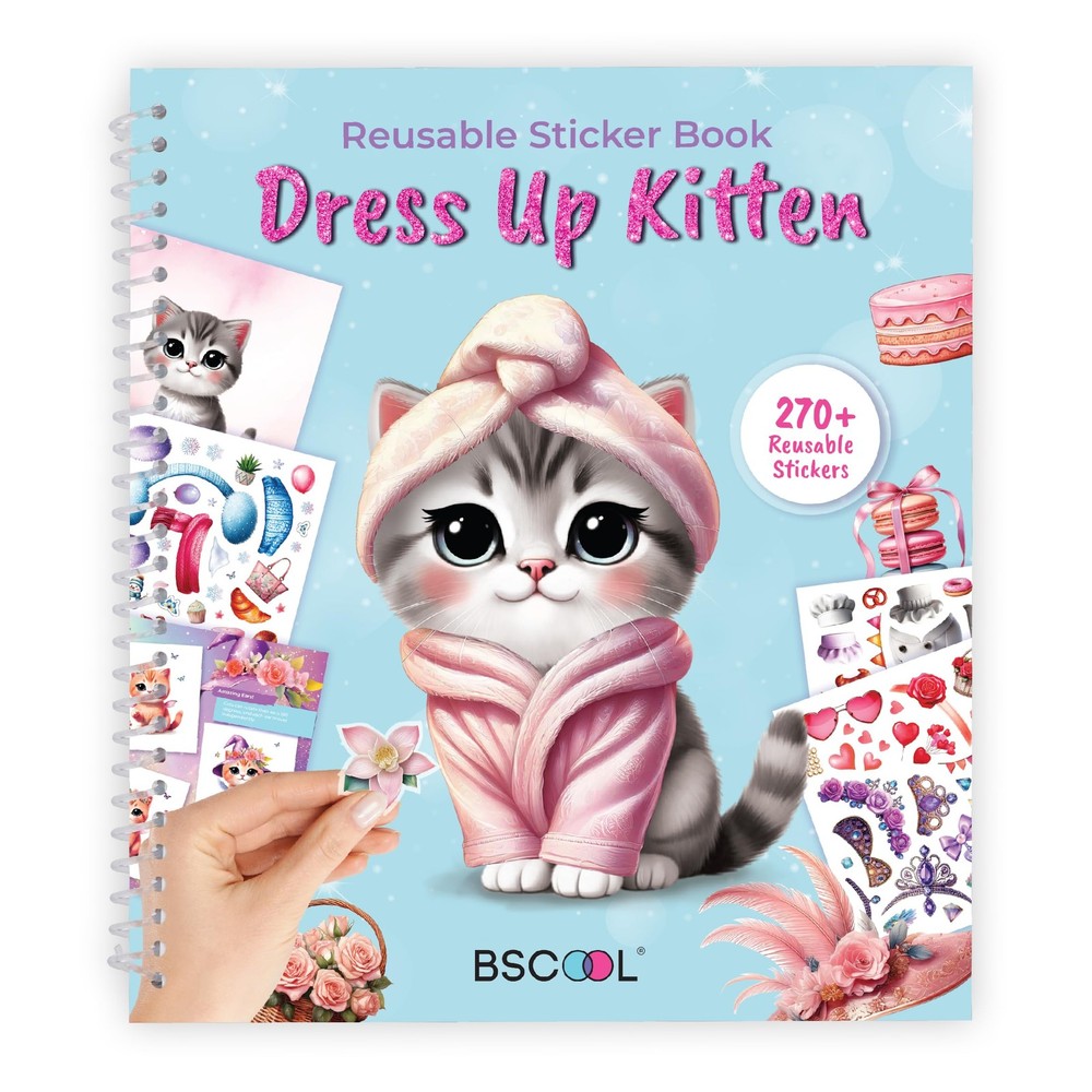 Sticker Dress Up Kitten – Kids Activity and Sticker Book Learn Fashion Design fo