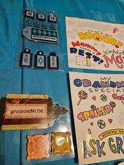 Scrapbook (Used) Dimensional Stickers Lot – Mother Dad Theme