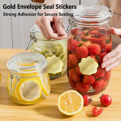 600 PCS Gold Heart Stickers, Embossed Wax Seal Gold Foil Stickers, Self-Adhesive