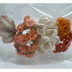 9 Packs Paper Flower Kit Wedding Gift bouquet Scrapbook (TH/9-Multi Colors A1)