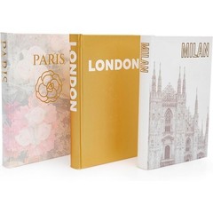 Set of 3 Hardcover Blank Page Books Journaling Scrapbooking Home Décor New