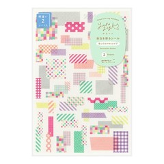 DESIGNPHIL MIDORI sticker «Yurulog» (2 sheets) collage tape pattern