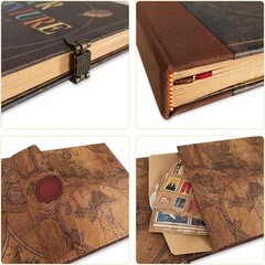 Artistic 148-Page DIY Scrapbook with Leather Cover – Perfect for Special Moments