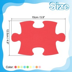 5×6″Cutouts Paper, 108Pcs Puzzle Assorted Color Paper, Multicolor