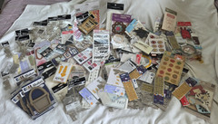HUGE LOT Scrapbook Stickers Junk Journal Craft Fabscaps Clear Shaker Crystal