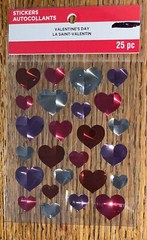 Recollections Large Gemstone Hearts Pink Red Wedding VALENTINES DAY Love Sticker