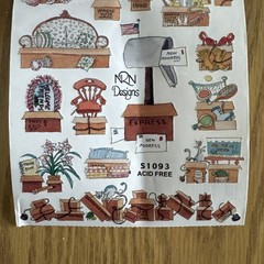 Vintage Moving Sticker ROLL Stickers, Boxes, Mailbox, New Home, Over 90 Sheets