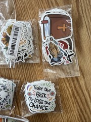Lot Of 10 Packs Assorted Inspirational & Religious Stickers