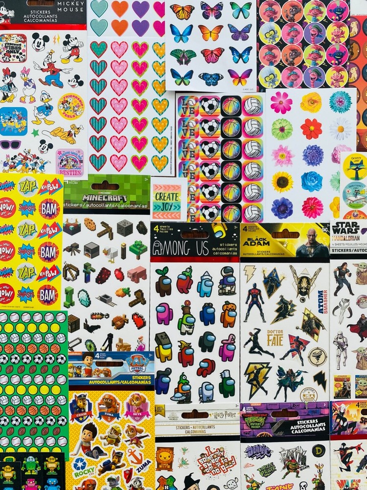 400+ Stickers | Cartoon Disney Pixar Marvel Characters TV movies Video Gaming