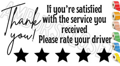 50 DoorDash UberEATS Grubhub Spark WATERPROOF 2.25″× 1.25″ STICKERS LABELS SEALS