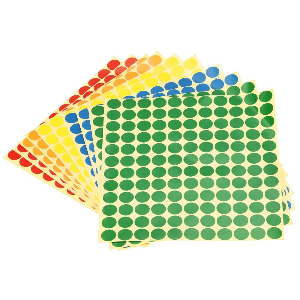 Color Sticker Round Label 13mm for Office Marker Color Pack of 1320