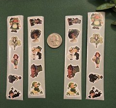 20 Vintage Style St Patrick’s Day Stickers/St Patrick’s Day Labels Seals