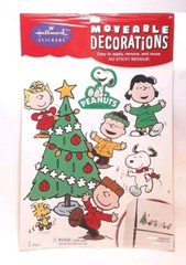 Hallmark Peanuts Snoopy Moveable Stickers Christmas Decoration Sheet New