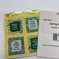 Vintage Redi-Stix STICKERS* Spring Messages/Easter B Standard Publishing