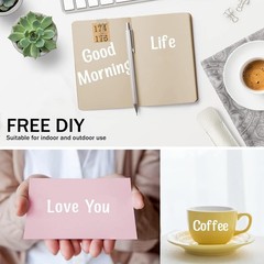 1 Inch Vinyl Letter Stickers – 10 Sheets of Waterproof Art White Labels