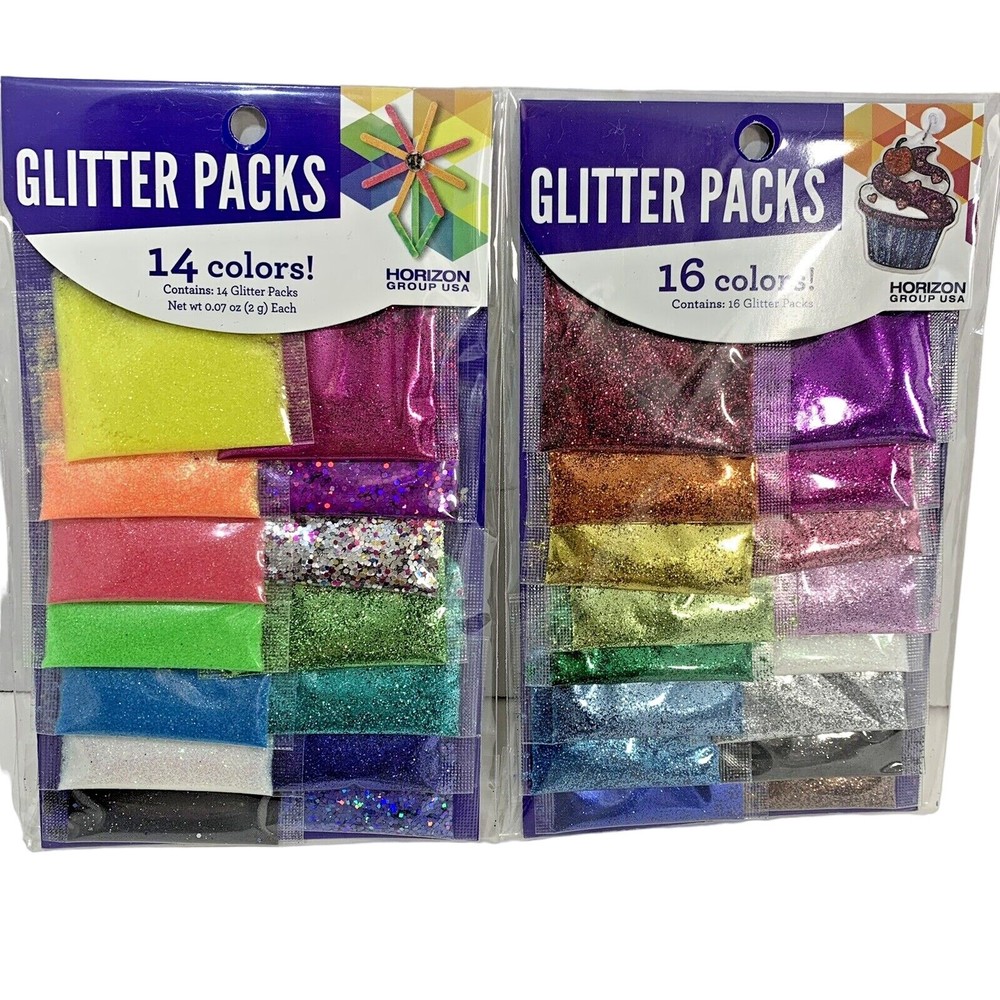 Glitter Packs 30 Color Lot Paper Craft Art Project Glitter Sparkle Bright NEW