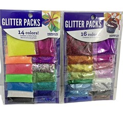Glitter Packs 30 Color Lot Paper Craft Art Project Glitter Sparkle Bright NEW