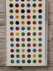 Making Memories Brad Alphabet Stickers Clear & Primary Colors Scrapbooking NEW
