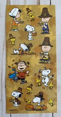 Thanksgiving Stickers Snoopy + Woodstock + Charlie Brown + Linus + Lucy Peanuts