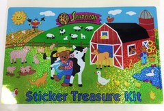 Vtg Sandylion Dated 1996 Rare Prismatic Glitter FARM BEAR STICKER TREASURE