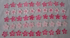 Lot of 50 Large OR Small Stamped & Punched FLOWERS U PICK Mixed or Single Color