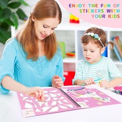 Colorful 3PCS Sticker Paint Books: Unleash Creativity with Unicorns & Mermaids
