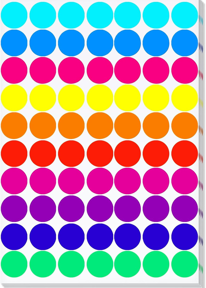 Dot Sticker 2100 Pcs, 3/4″ Blank Garage Sale Price Stickers, Circle Sticker‘S, C