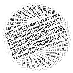AVERZELLA 2500 PCS 12 Sheets Letter Stickers Small, 11×5.5 inch. Sheet, Black