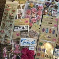 Lot Of 25 Pack Pop Up Fluffy Scrapbooking 3D Fabric Stickers Rub-On Variety