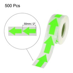 Arrow Sticker Labels 500 Count 1.3×2 Inch Fluorescent Green for Scrapbooking