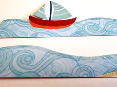 Recollections Beach Sailboat Cardstock Stickers Scrapbooking Ocean Border 4pc