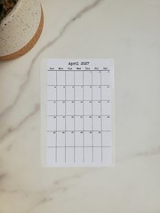 Small Calendar Stickers for Planners and Journals | Start on Any Month | 3″ x 5″