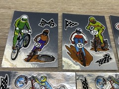 Vintage 1980’s Metallic Foil Vending Sticker Lot BMX Bikes Cars Motorcycle