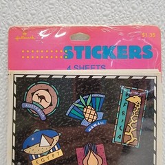 Vintage 1990 Hallmark Stickers Australia Egypt NYC Mexico etc. 4 Sheets – New!