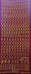 Peel Off Stickers Numbers 1-10 Blue Orange Silver Gold Purple Pink Black Glitter